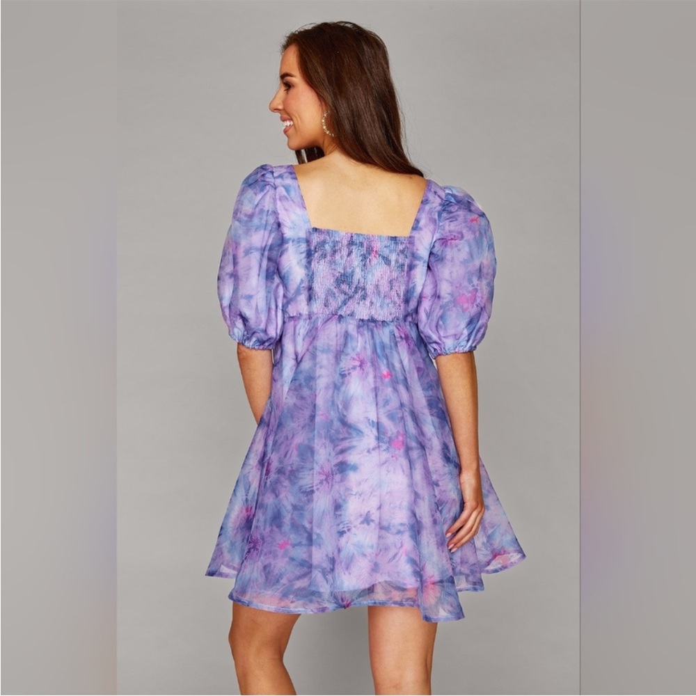 BuddyLove Lyla Puff Sleeve Baby Doll Dress in Ripple SZ S NWT - Picture 2 of 6